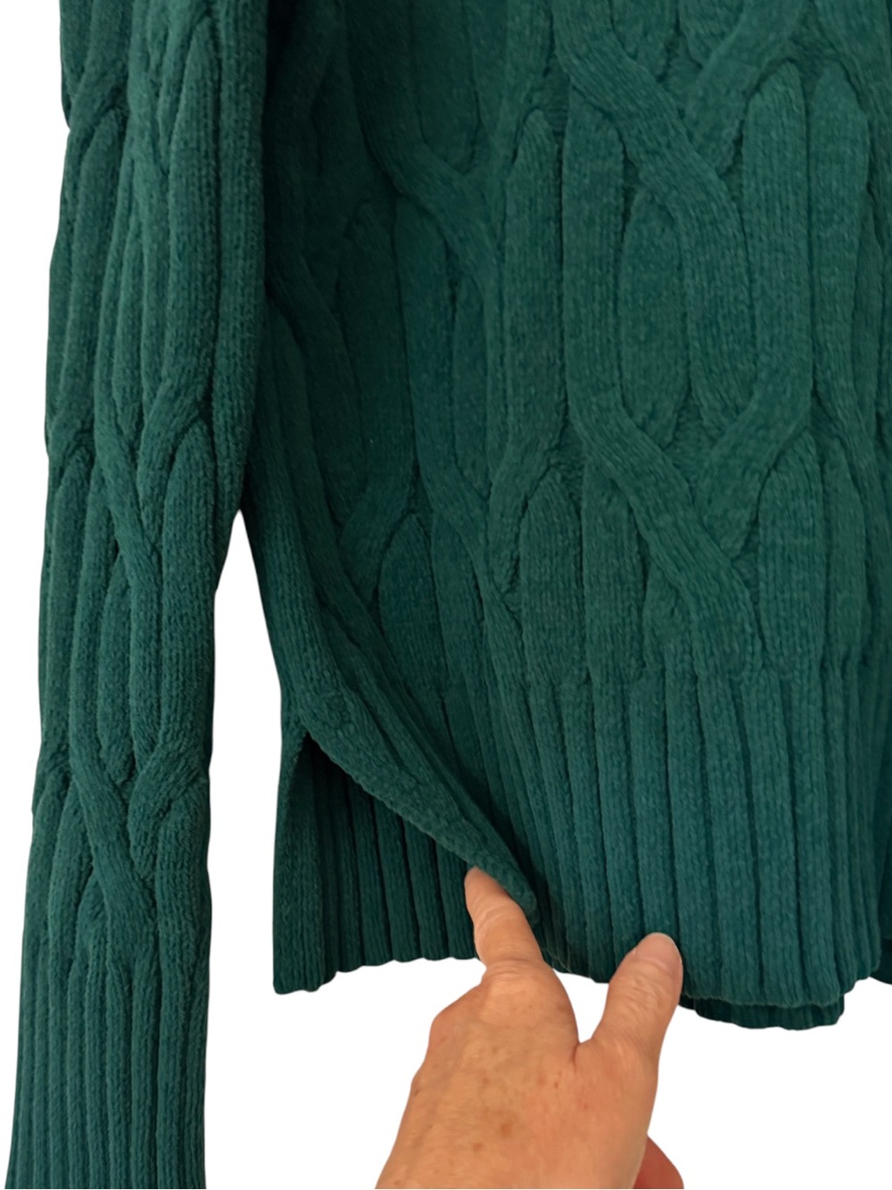 NWT Lululemon Cable Knit Oversized Crew Neck Sweater Storm Teal Size XS - Picture 7 of 11